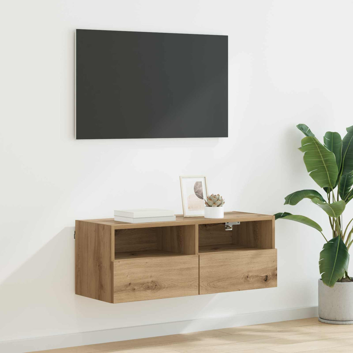 vidaXL Tv-wandmeubels 2 st 40x30x30 cm bewerkt hout wit