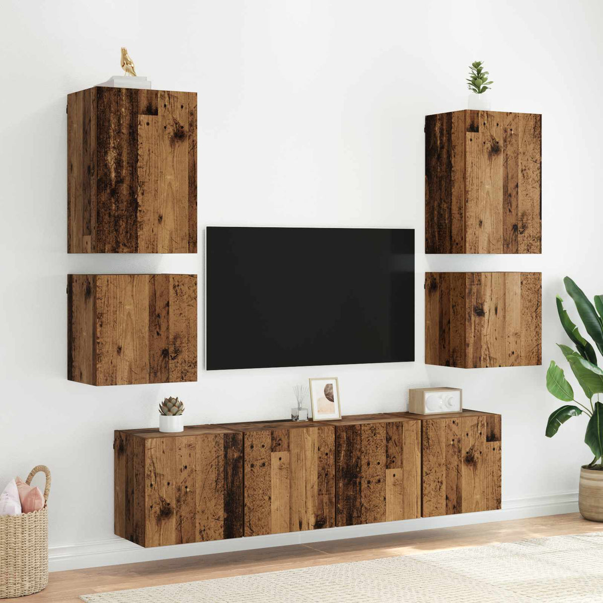 vidaXL Tv-wandmeubel 40,5x30x40 cm bewerkt hout wit