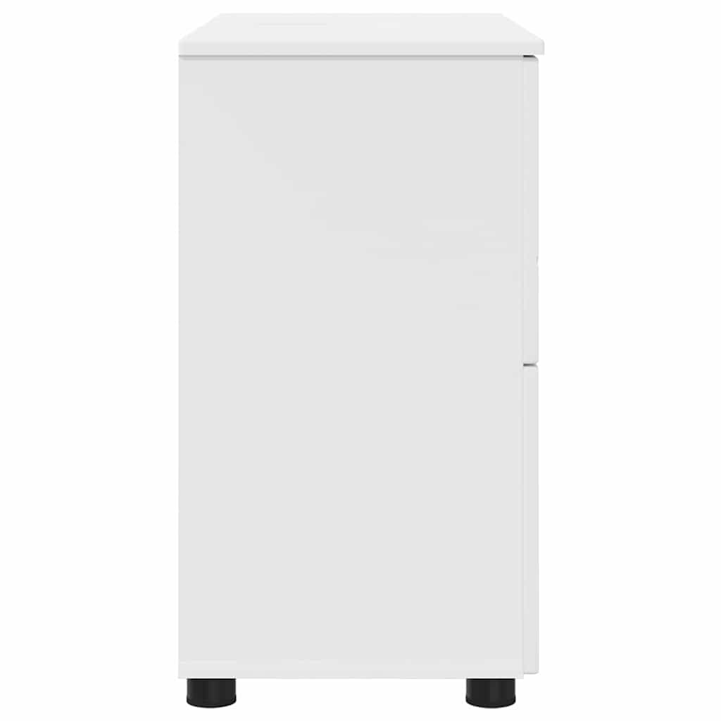 vidaXL Bathroom Cabinet White 76.5 x 35 x 64 cm Engineered Wood & Metal