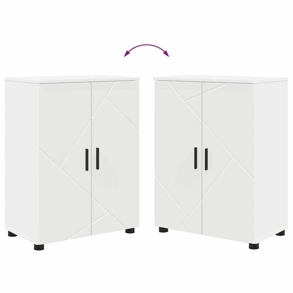 vidaXL Badkamerkast Wit 60 x 35 x 80 cm Bewerkt hout & Metaal