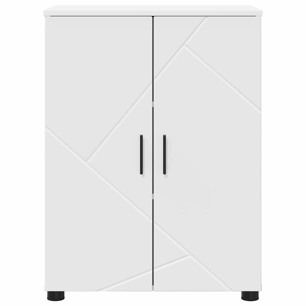 vidaXL Badkamerkast Wit 60 x 35 x 80 cm Bewerkt hout & Metaal