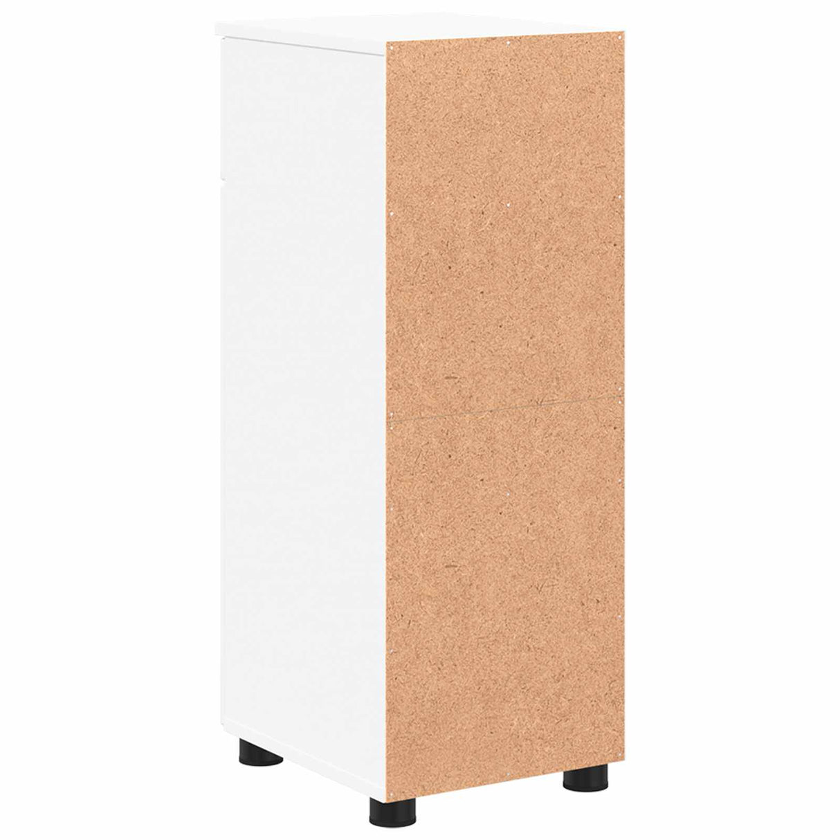 vidaXL Bathroom Cabinet with Drawer White 30x35x80 cm Engineered Wood & Metal