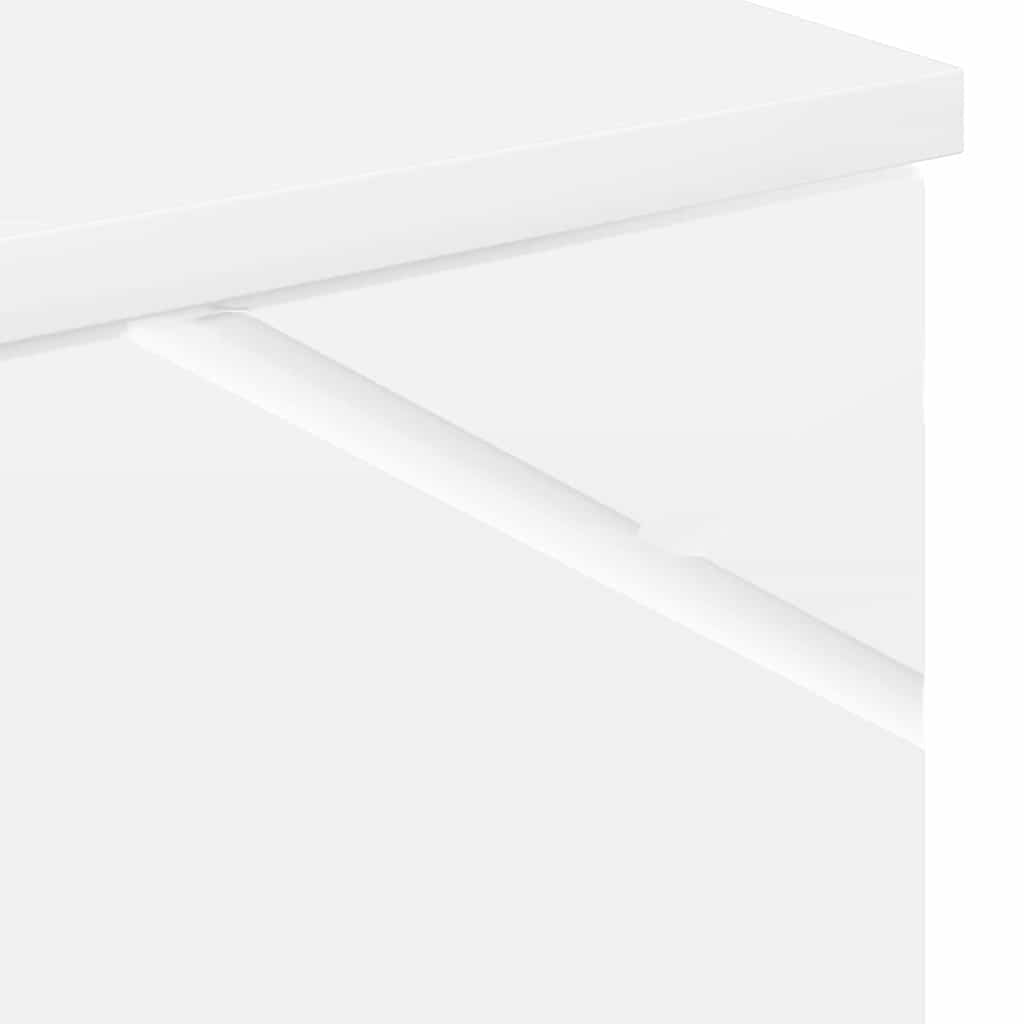 vidaXL Badkamerkast met opslag Hoogglans wit 30 x 35 x 192 cm