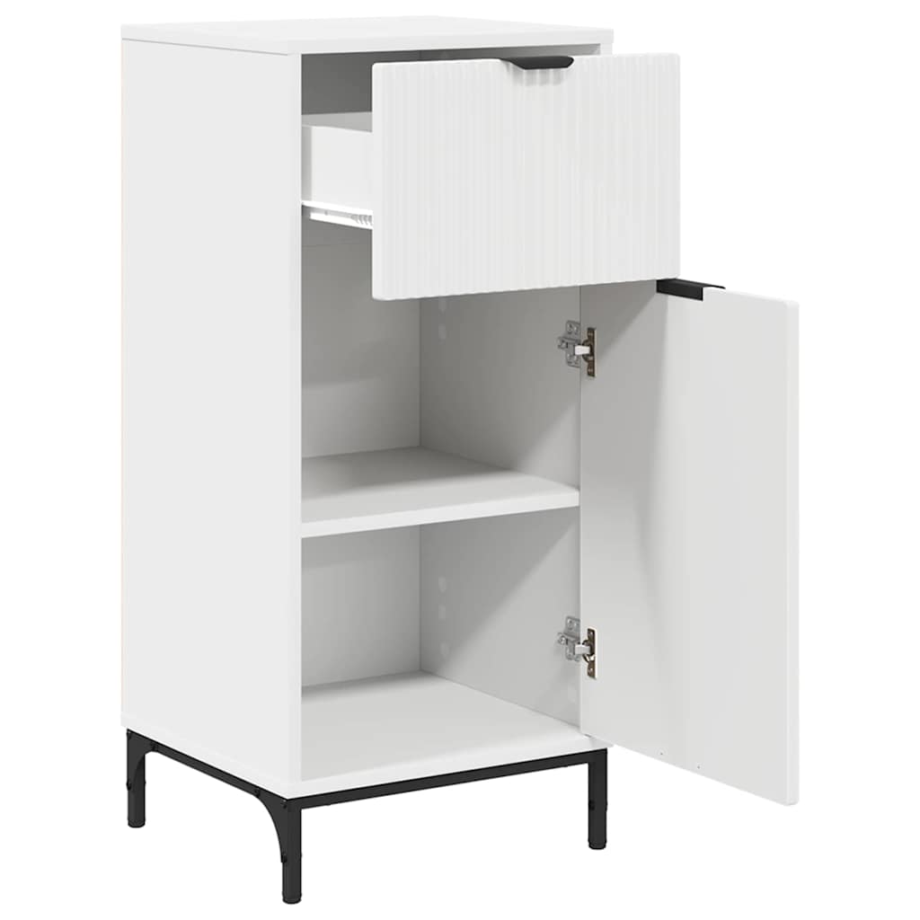 vidaXL Badkamerkast Wit 39,5 x 36 x 88 cm Bewerkt hout & Metaal