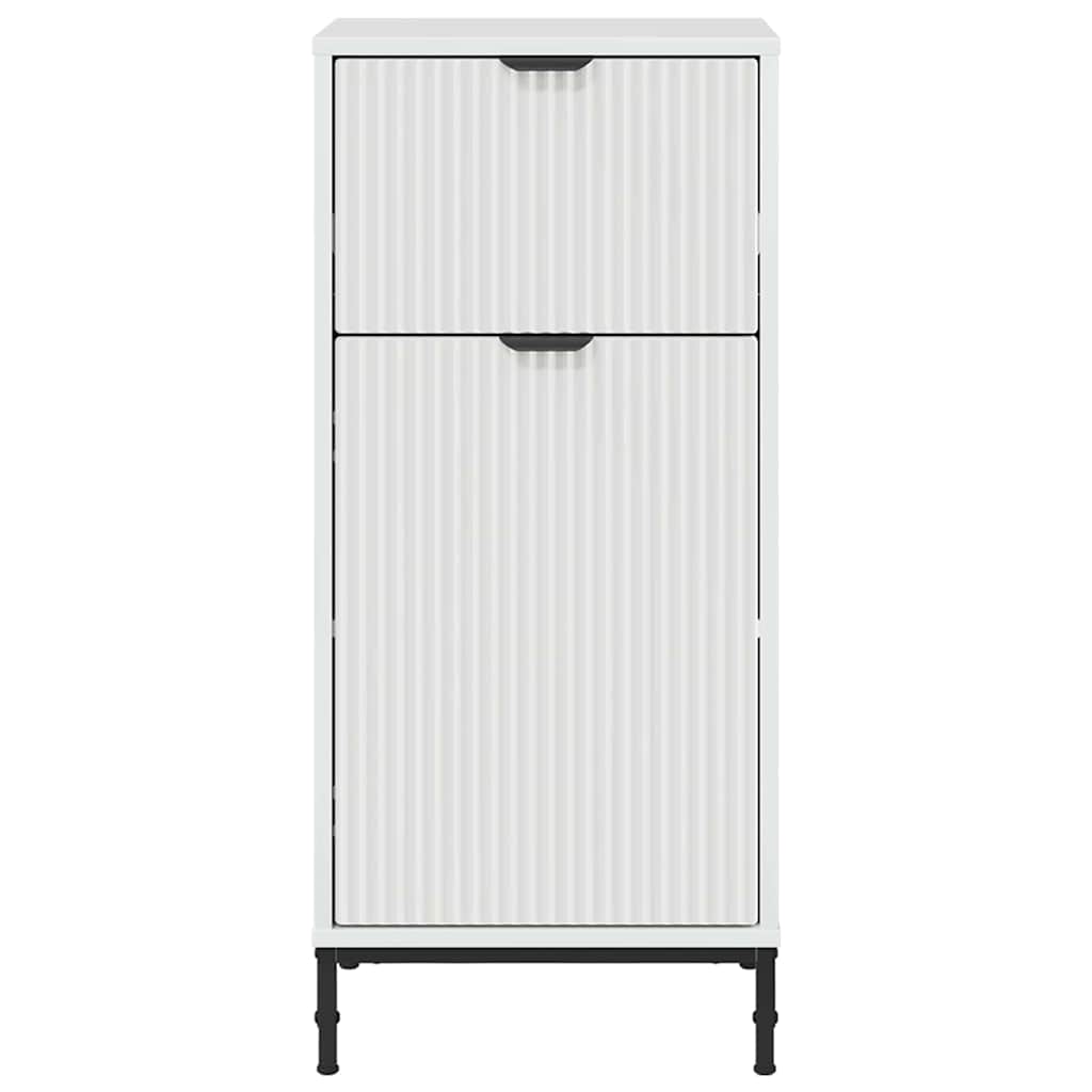 vidaXL Badkamerkast Wit 39,5 x 36 x 88 cm Bewerkt hout & Metaal
