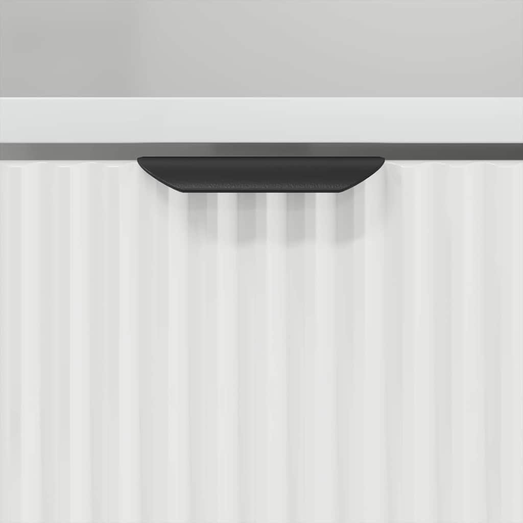 vidaXL Badkamerkast Wit 31,5 x 33 x 190 cm Bewerkt hout & Metaal