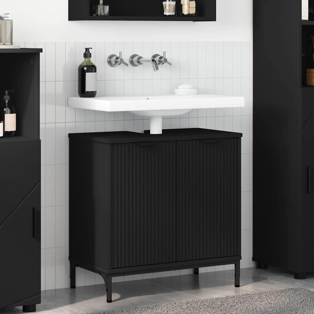 vidaXL Wastafel kabinet voor de badkamer Wit 60.5 x 33.5 x 61 cm