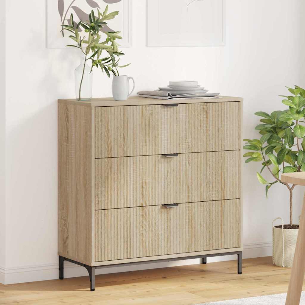 vidaXL Sideboard with Drawer White 79.5 x 33 x 82 cm Engineered wood