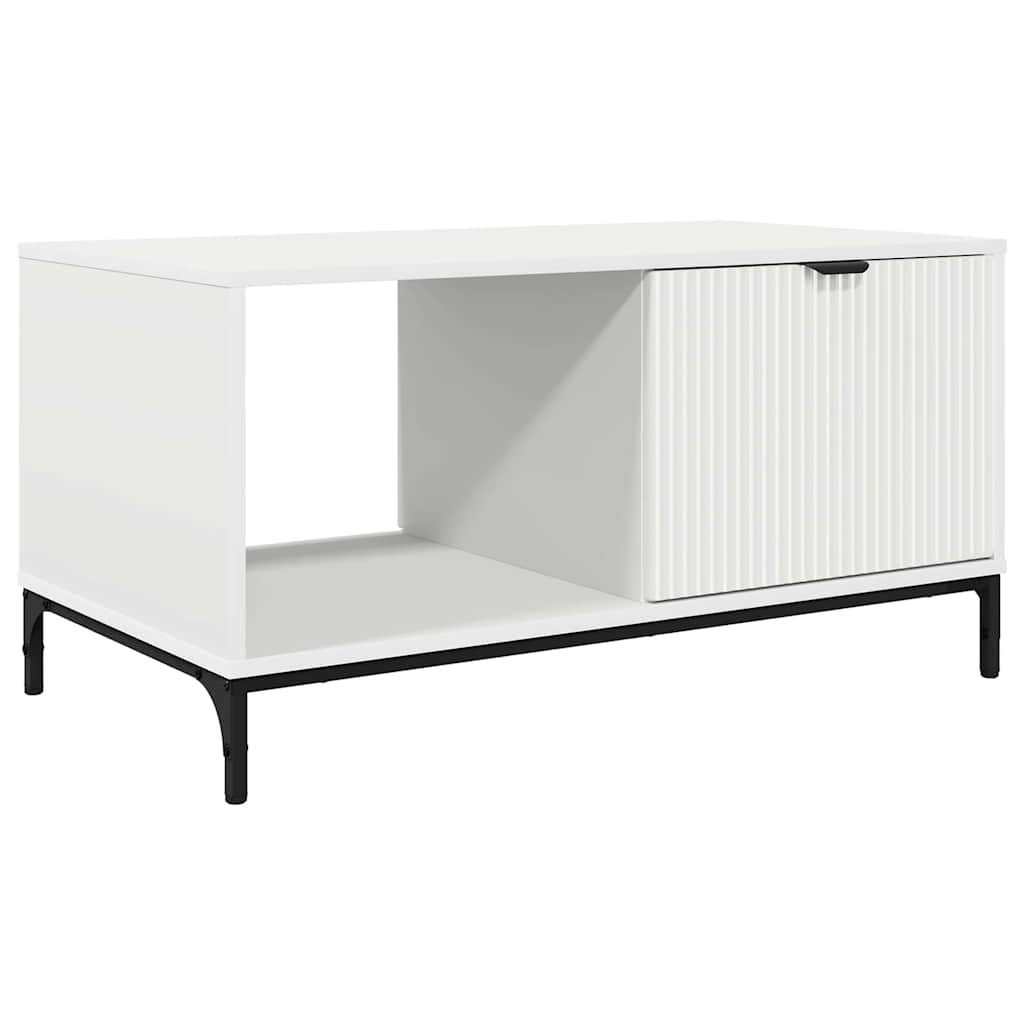 vidaXL Salontafel met lade Wit 90 x 49 x 46 cm Bewerkt hout