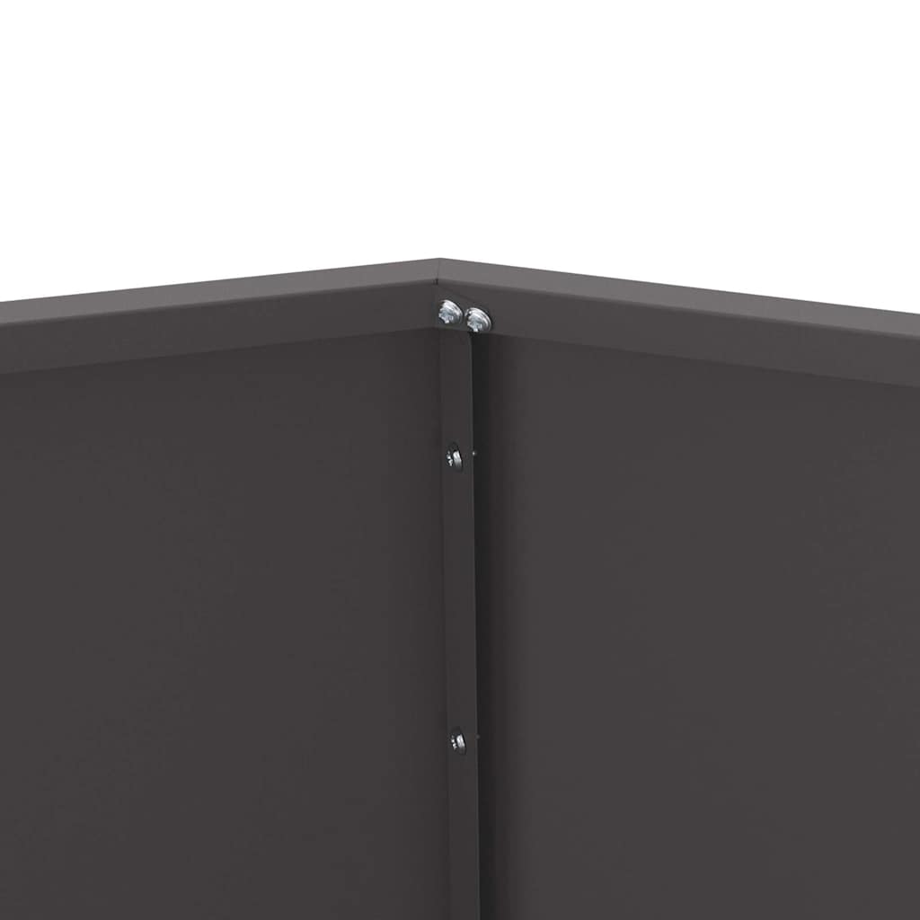 vidaXL Plantenbak Zwart 100 x 100 x 80 cm Staal