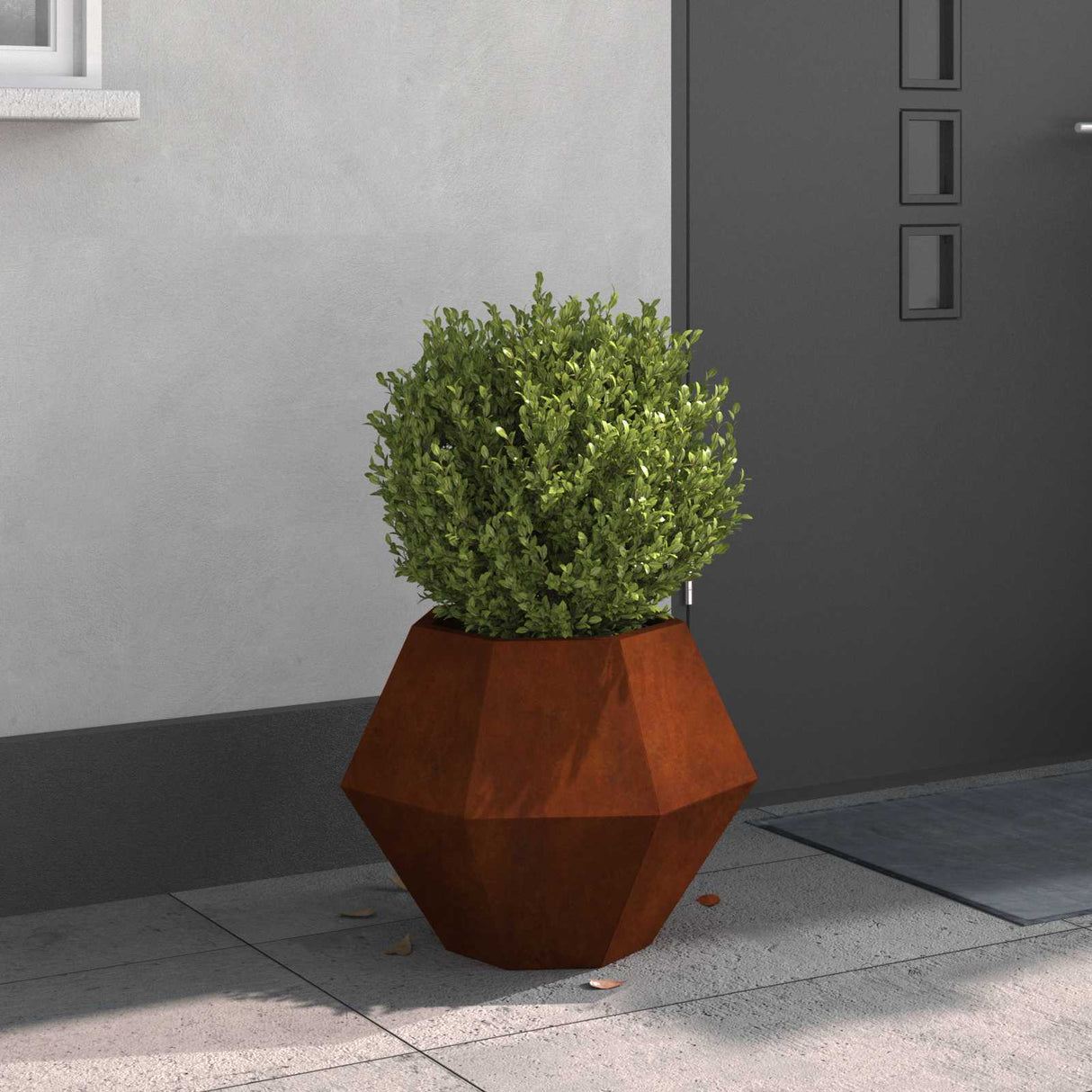 vidaXL Plantenbak Zwart 100 x 100 x 80 cm Staal