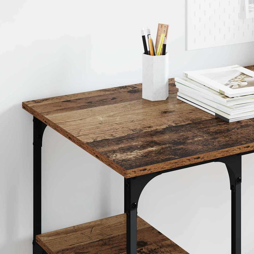 vidaXL Desk 140x50x75 cm Metal and Engineered Wood Sonoma Oak Colour