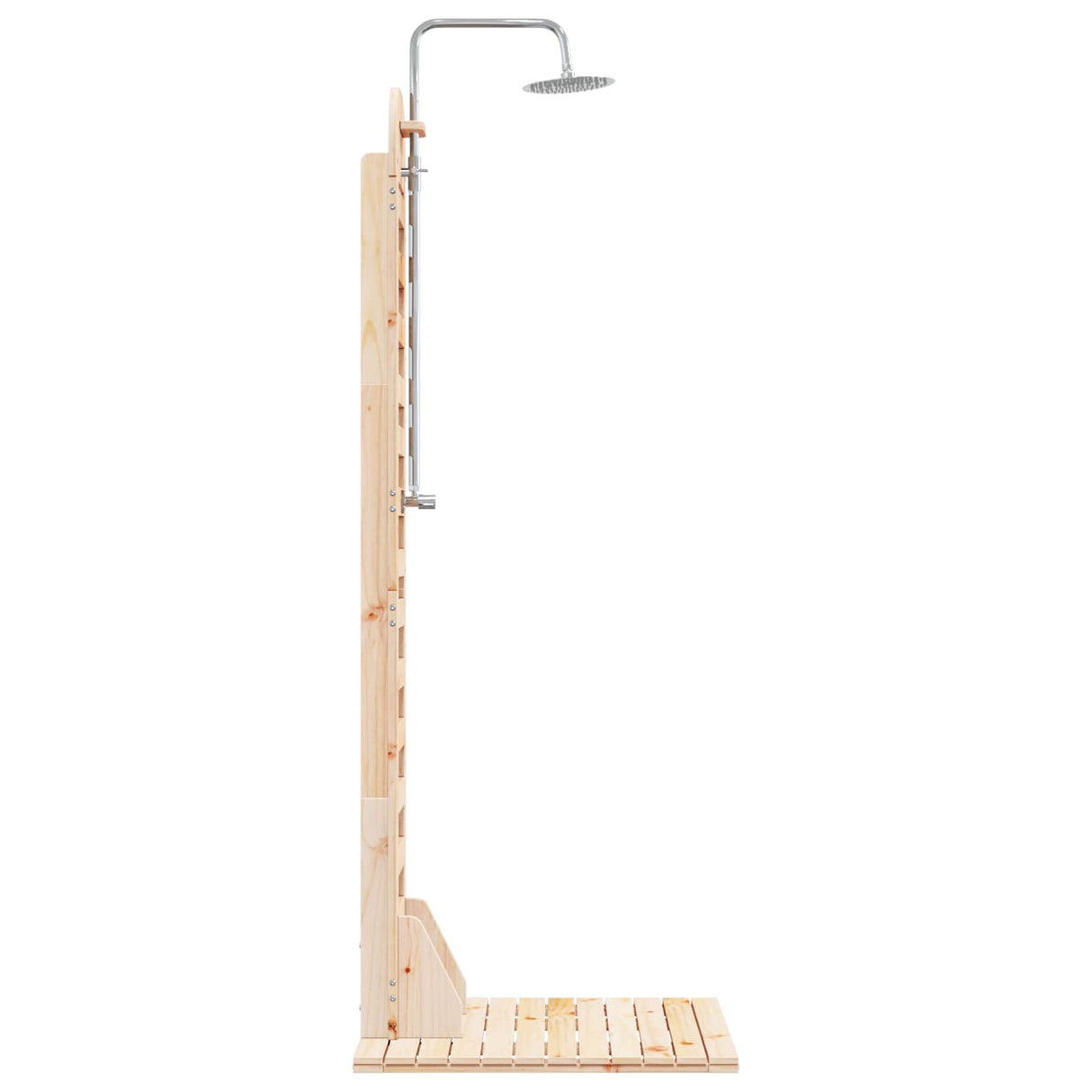 vidaXL Buitendouche 223 cm Massief grenenhout en roestvrijstaal