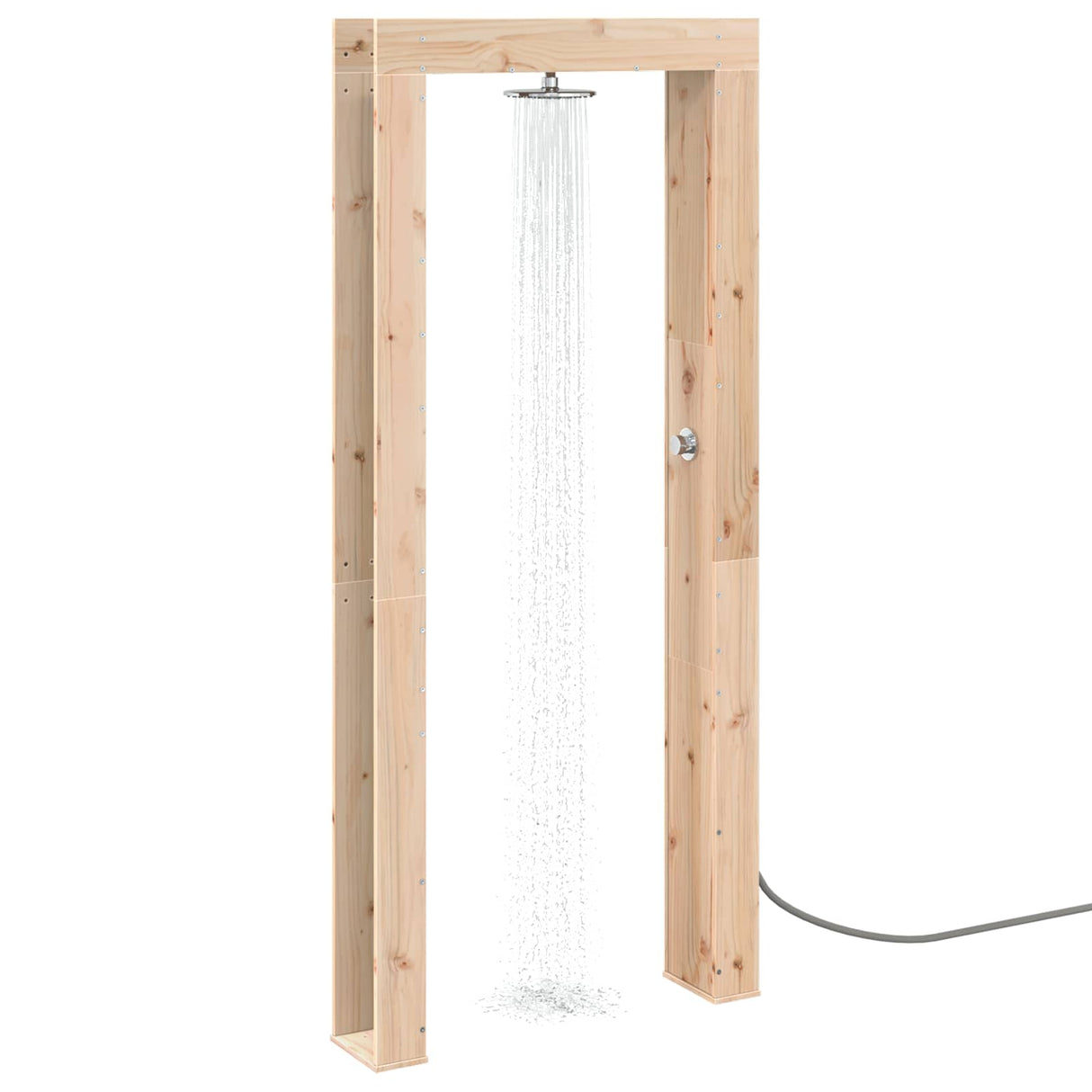 vidaXL Buitendouche 226 cm Massief grenenhout en roestvrijstaal