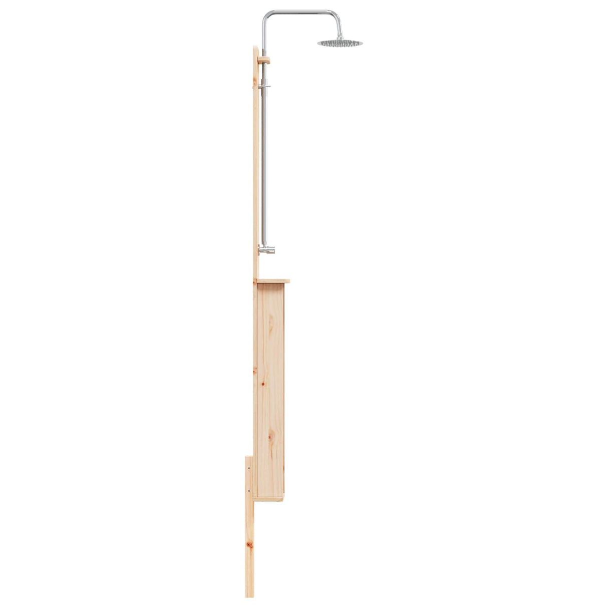 vidaXL Buitendouche 246 cm Massief grenenhout en roestvrijstaal