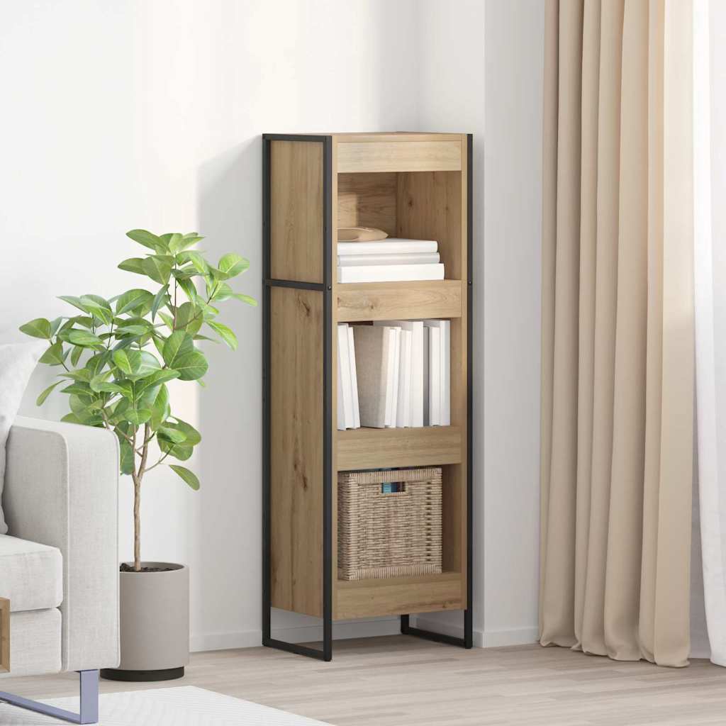 vidaXL Bookcase 2 pcs Black Oak 80 x 30 x 155 cm Engineered wood