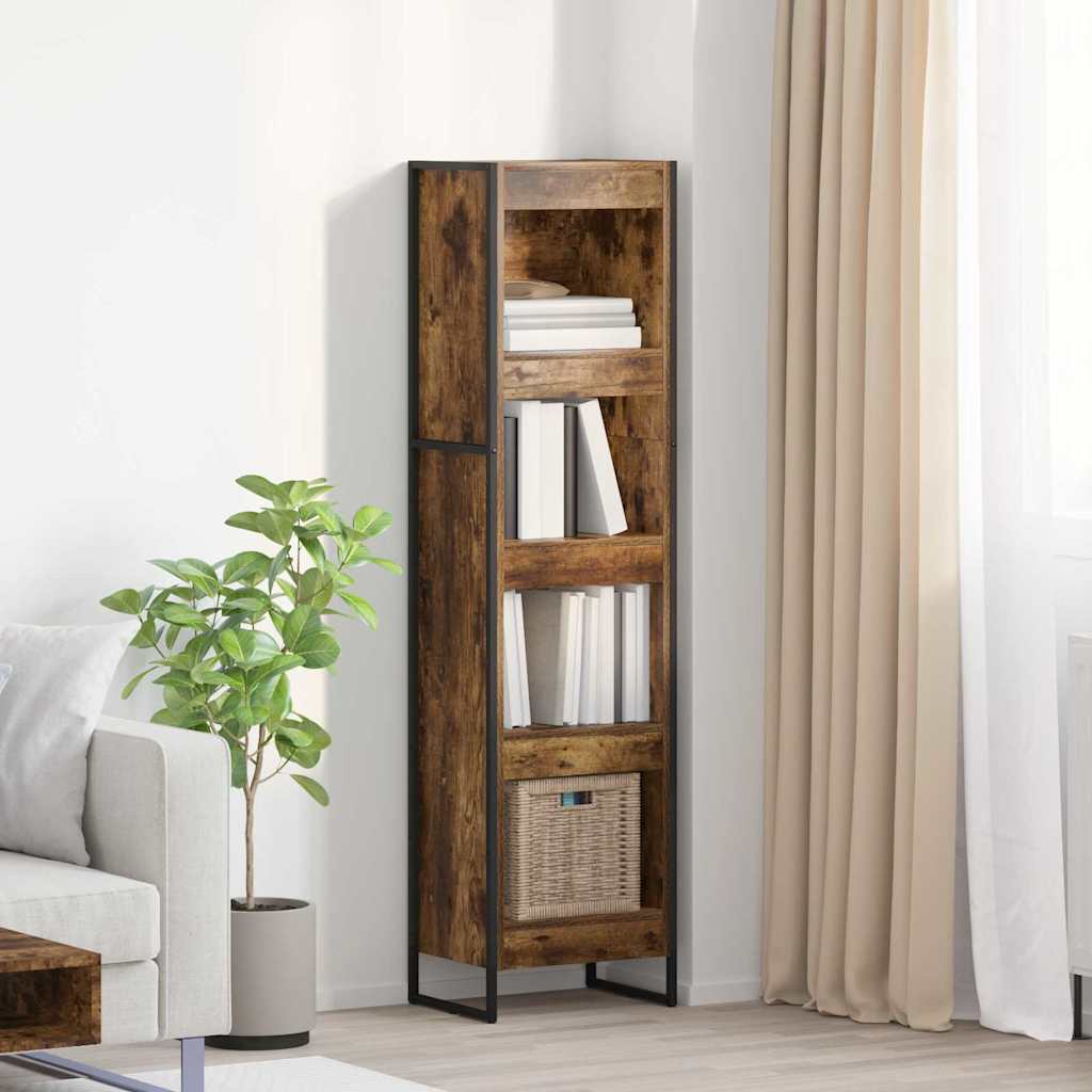 vidaXL Bookcase 2 pcs Black Oak 80 x 30 x 155 cm Engineered wood