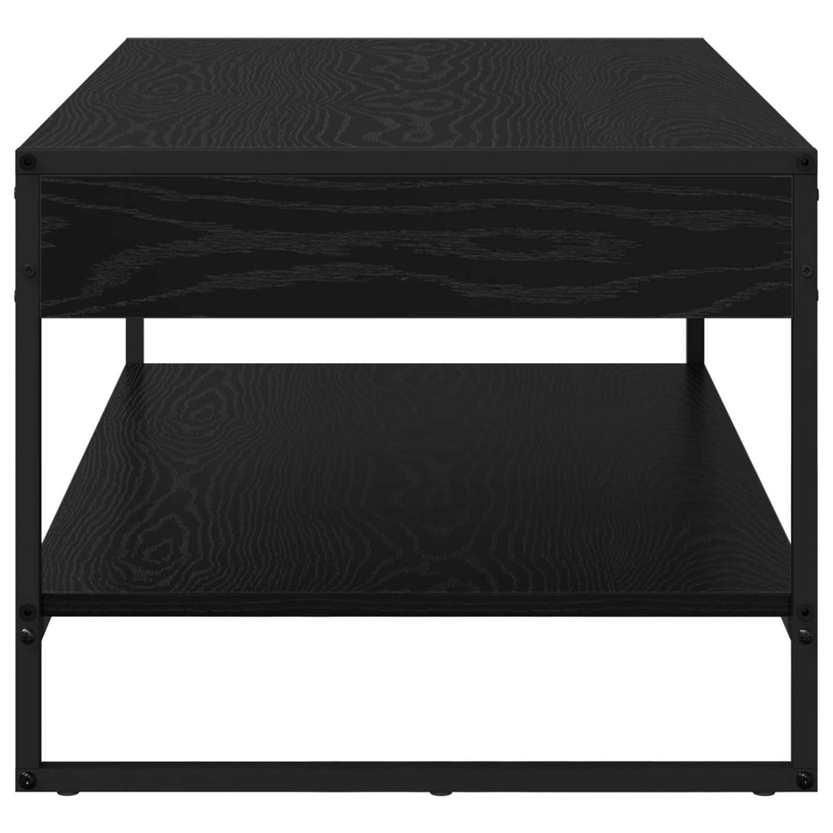 vidaXL Salontafel Zwart Eiken 80 x 50 x 40 cm Bewerkt hout