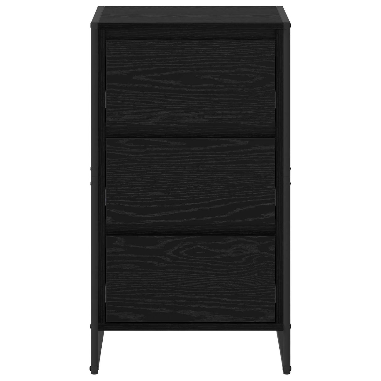 vidaXL Dressoir met lade Zwart Eiken 42 x 36 x 75,5 cm Bewerkt hout