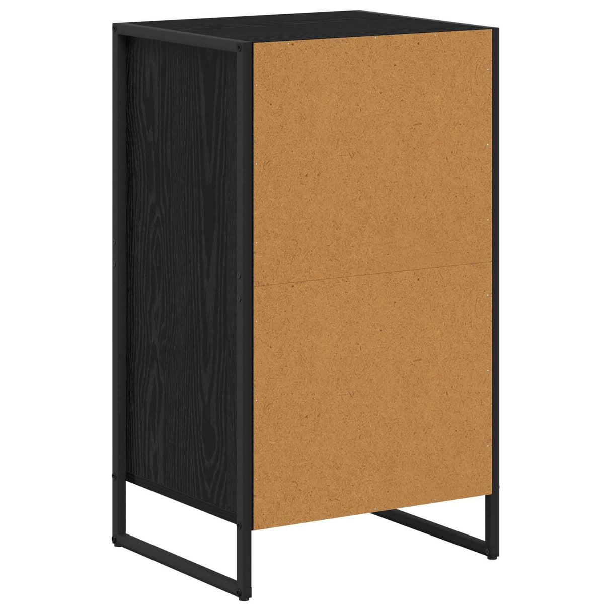 vidaXL Dressoir met lade Zwart Eiken 42 x 36 x 75,5 cm Bewerkt hout