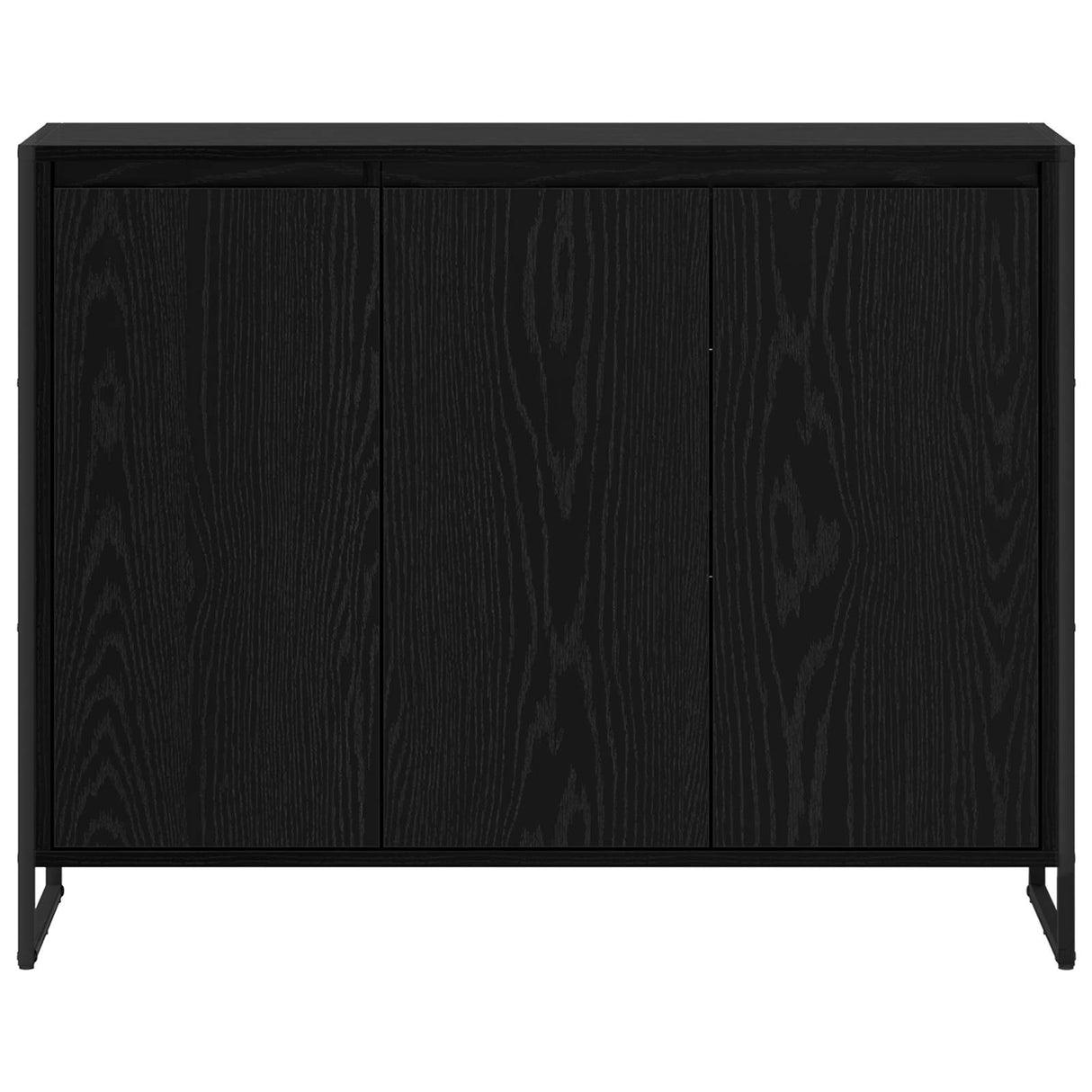 vidaXL Bijzetkast Zwart Eiken 96,5 x 30 x 75 cm Bewerkt hout