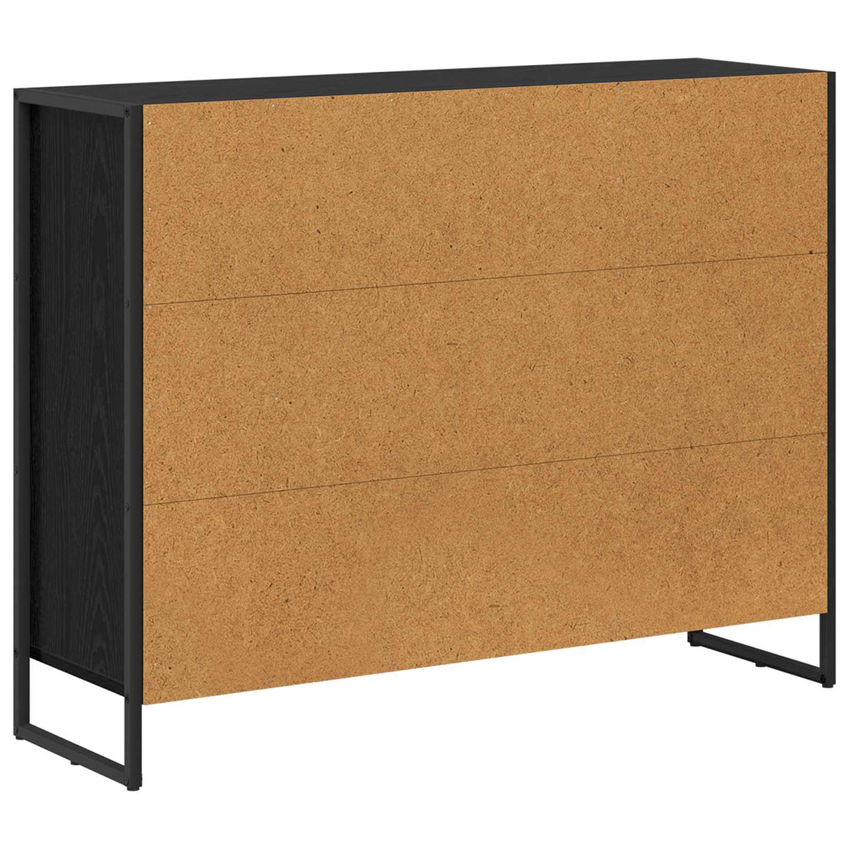 vidaXL Bijzetkast Zwart Eiken 96,5 x 30 x 75 cm Bewerkt hout