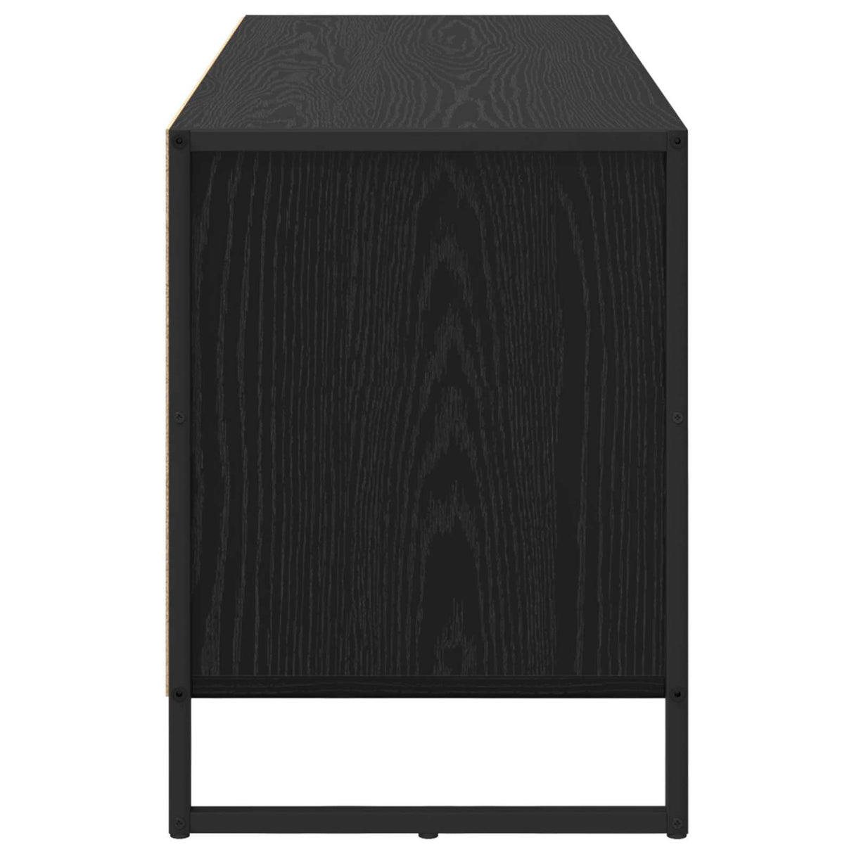vidaXL TV Kast met lade Zwart Eiken 100 x 36 x 49,5 cm Bewerkt hout
