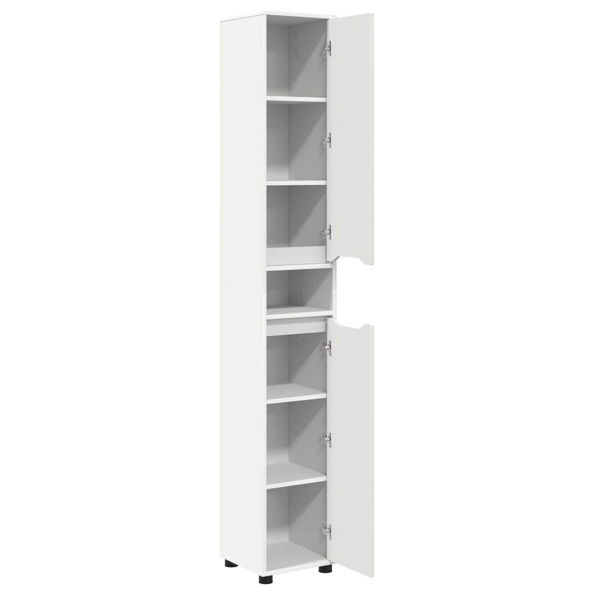 vidaXL Badkamerkast met plank Wit 30,5 x 30 x 195 cm Bewerkt hout