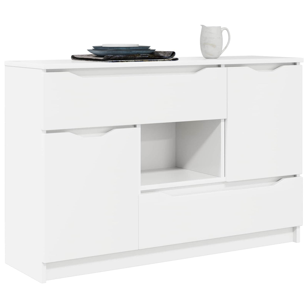 vidaXL Dressoir met lade Wit 100 x 30 x 65,6 Bewerkt hout