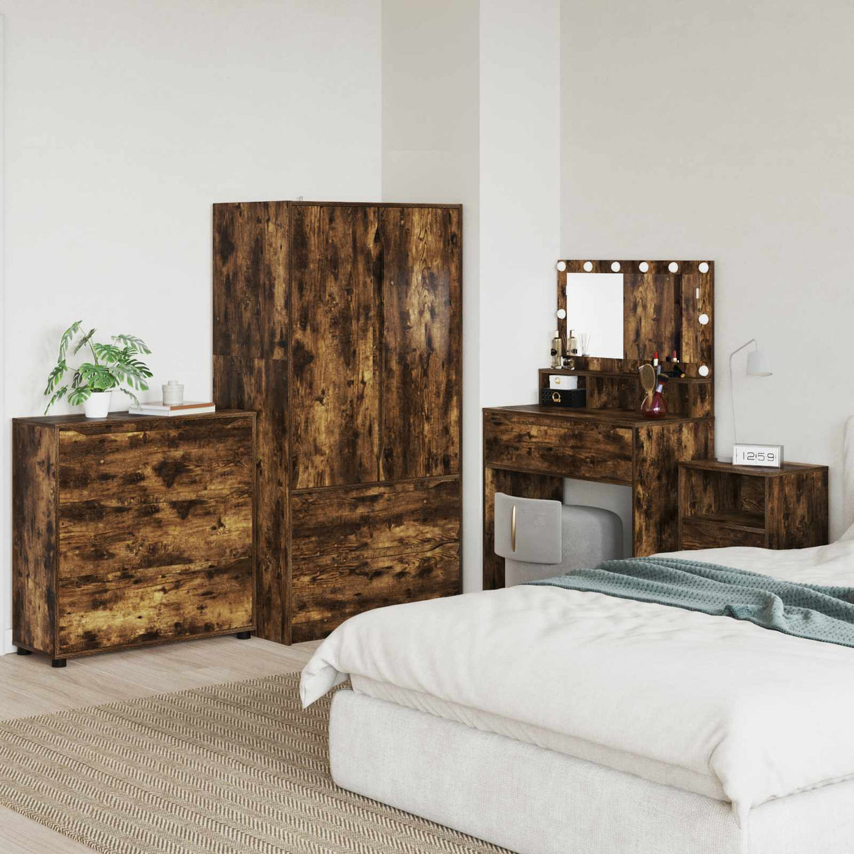 vidaXL Opbergkasten 2 pcs Wit 80 x 48 x 105 cm Bewerkt hout