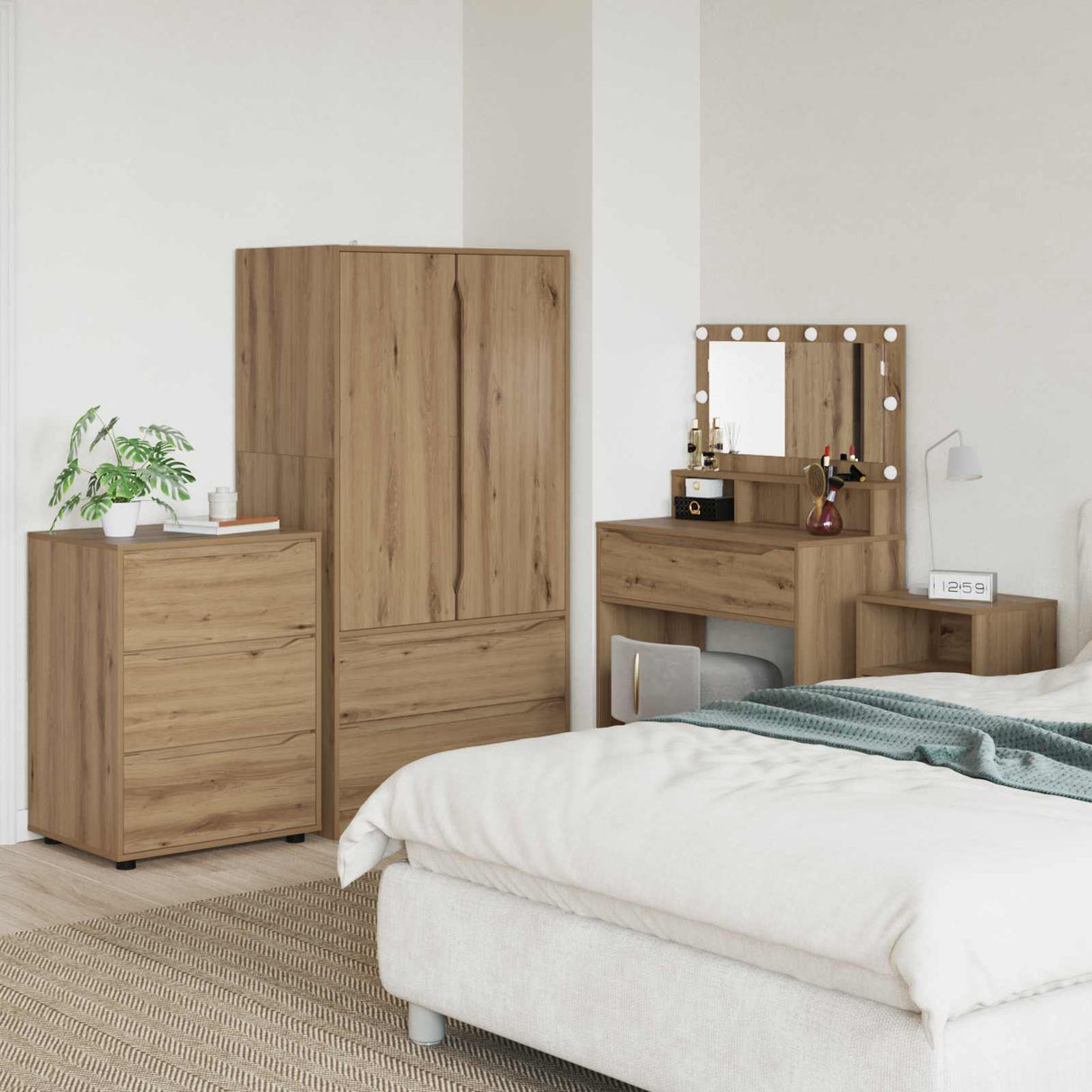vidaXL Opbergkasten 2 pcs Wit 80 x 48 x 105 cm Bewerkt hout