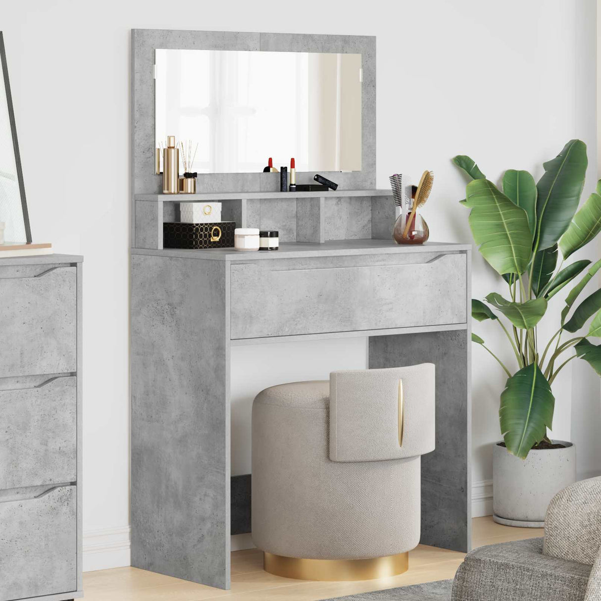 vidaXL Bedroom Dressing Tables White 80 x 39.6 x 135 cm Engineered Wood