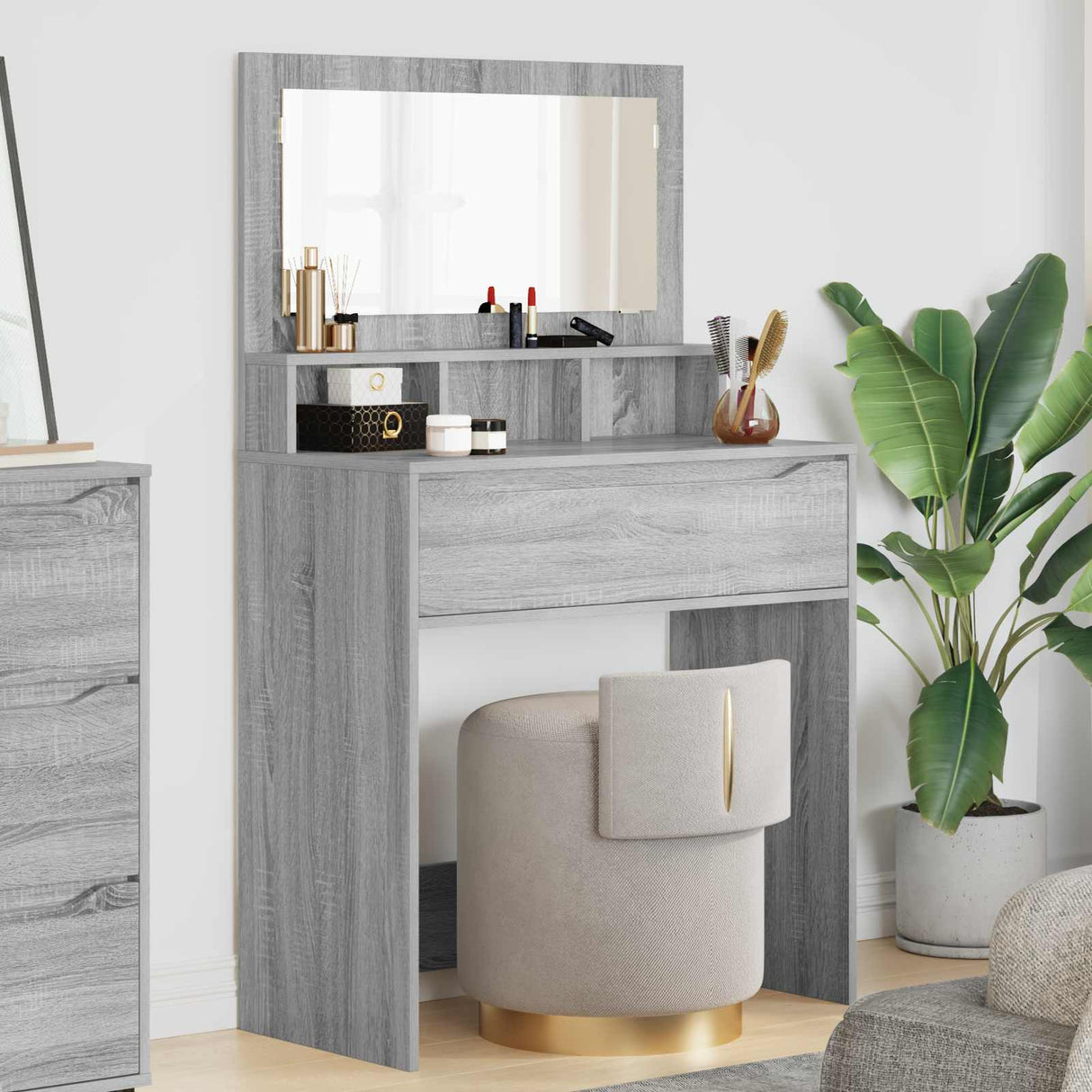 vidaXL Bedroom Dressing Tables White 80 x 39.6 x 135 cm Engineered Wood