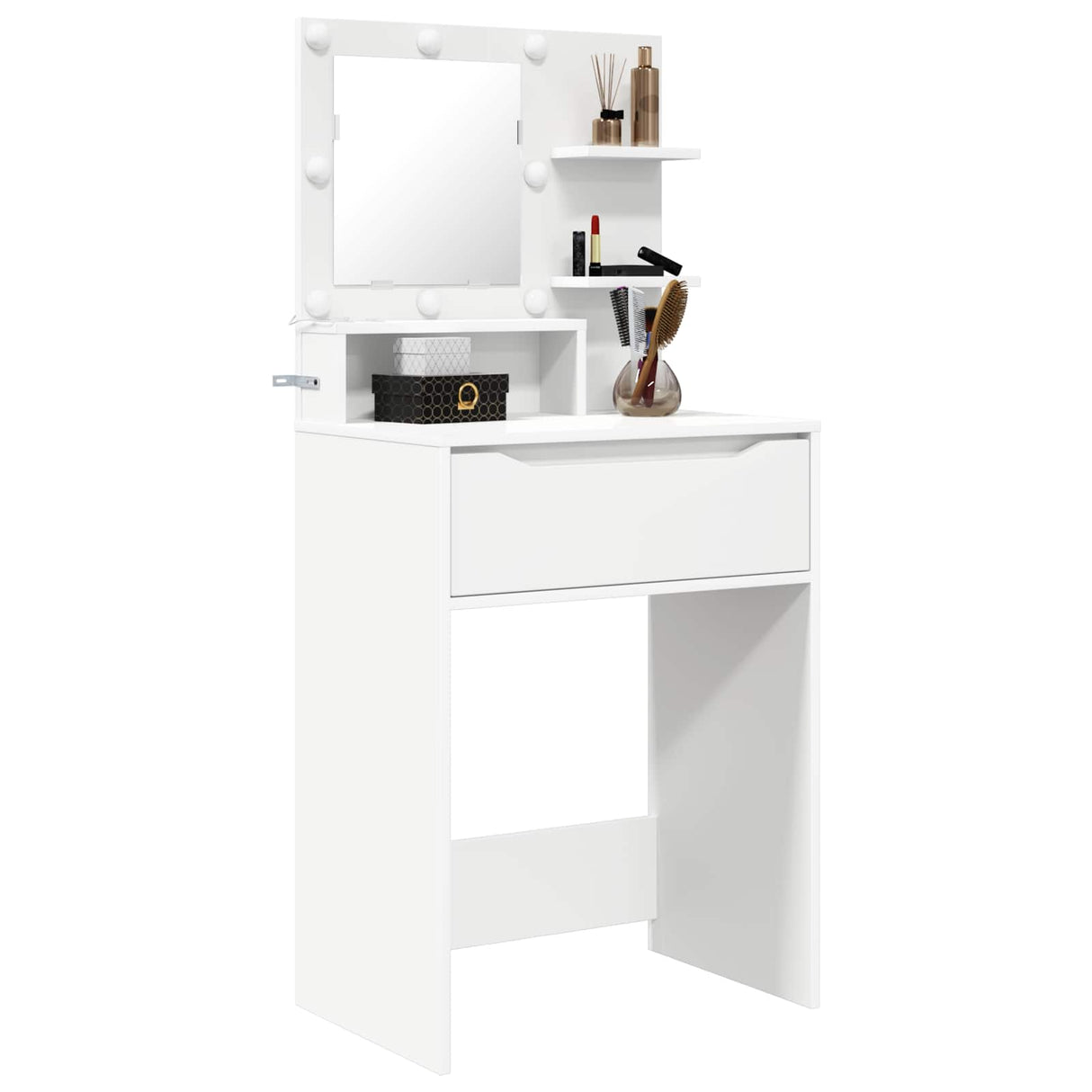 vidaXL Slaapkamer Toilet Tafels Wit 80 x 39,6 x 135 cm Bewerkt hout