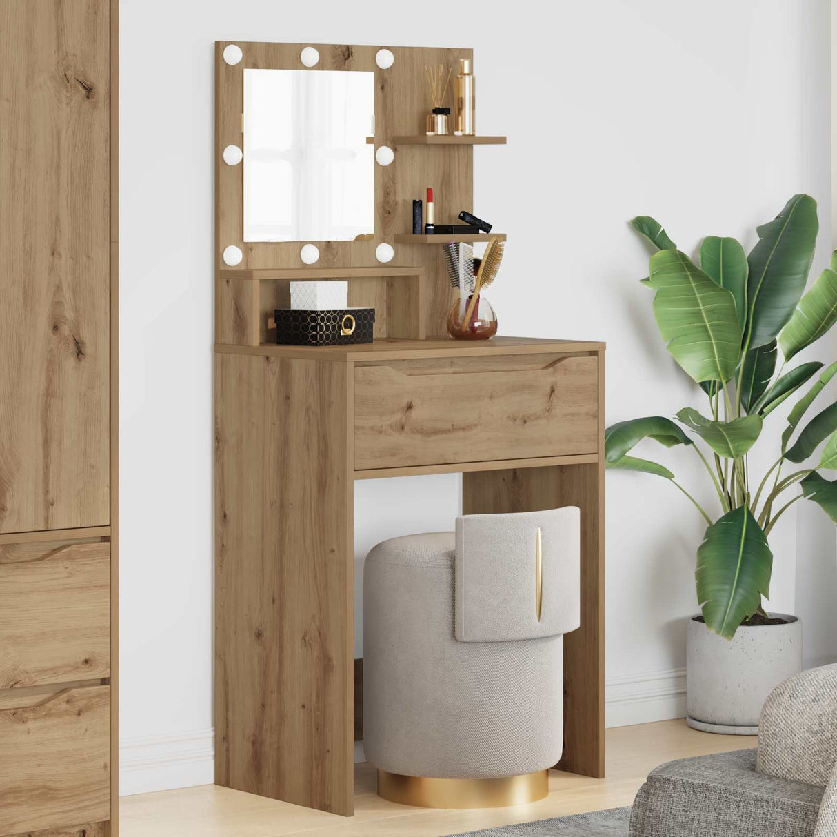 vidaXL Slaapkamer Toilet Tafels Wit 80 x 39,6 x 135 cm Bewerkt hout