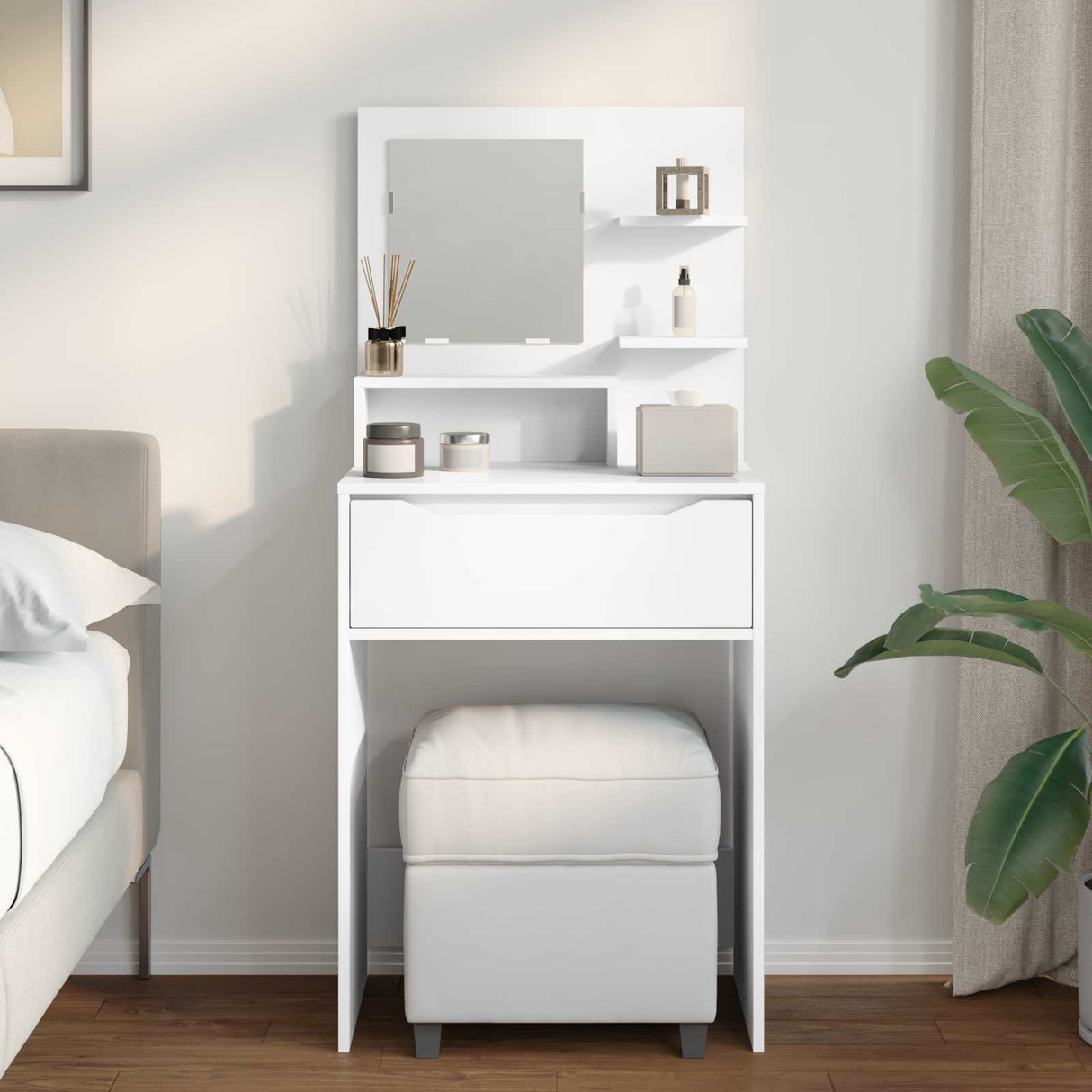 vidaXL Bedroom Dressing Tables White 80 x 39.6 x 135 cm Engineered Wood