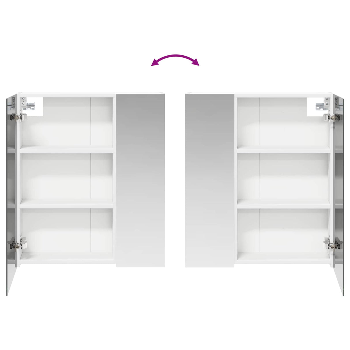 vidaXL Bathroom Mirror Cabinet White 60 x 14.5 x 70 cm Engineered Wood
