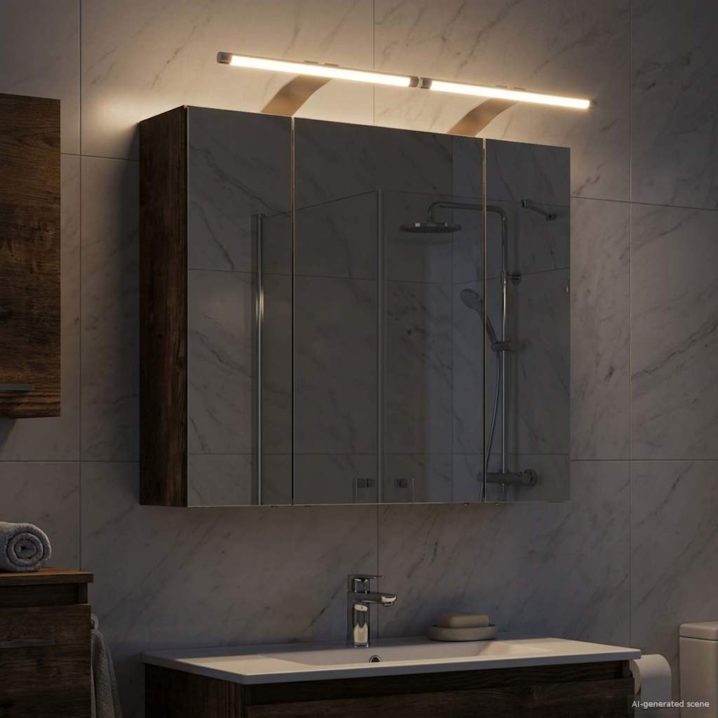 vidaXL Badkamerspiegelkast voor Wit 60 x 14,5 x 50 cm Bewerkt hout