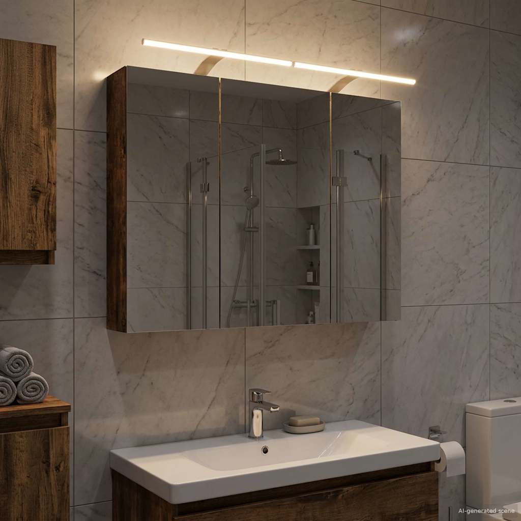 vidaXL Badkamerspiegelkast voor Wit 60 x 14,5 x 50 cm Bewerkt hout