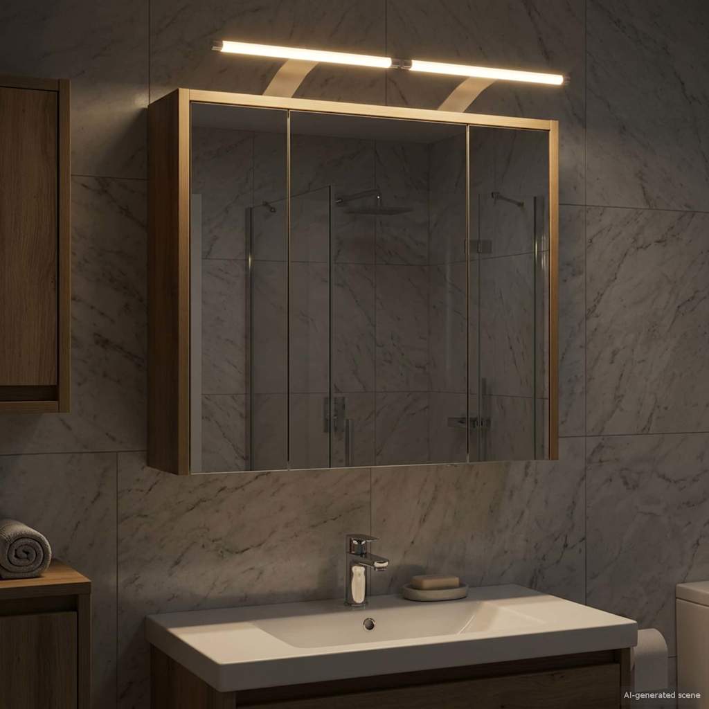 vidaXL Badkamerspiegelkast Wit 43 x 16 x 62.5 cm Bewerkt hout