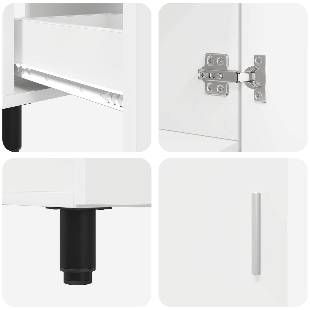 vidaXL Bathroom Vanity Unit White 60 x 35 x 60 cm Engineered Wood