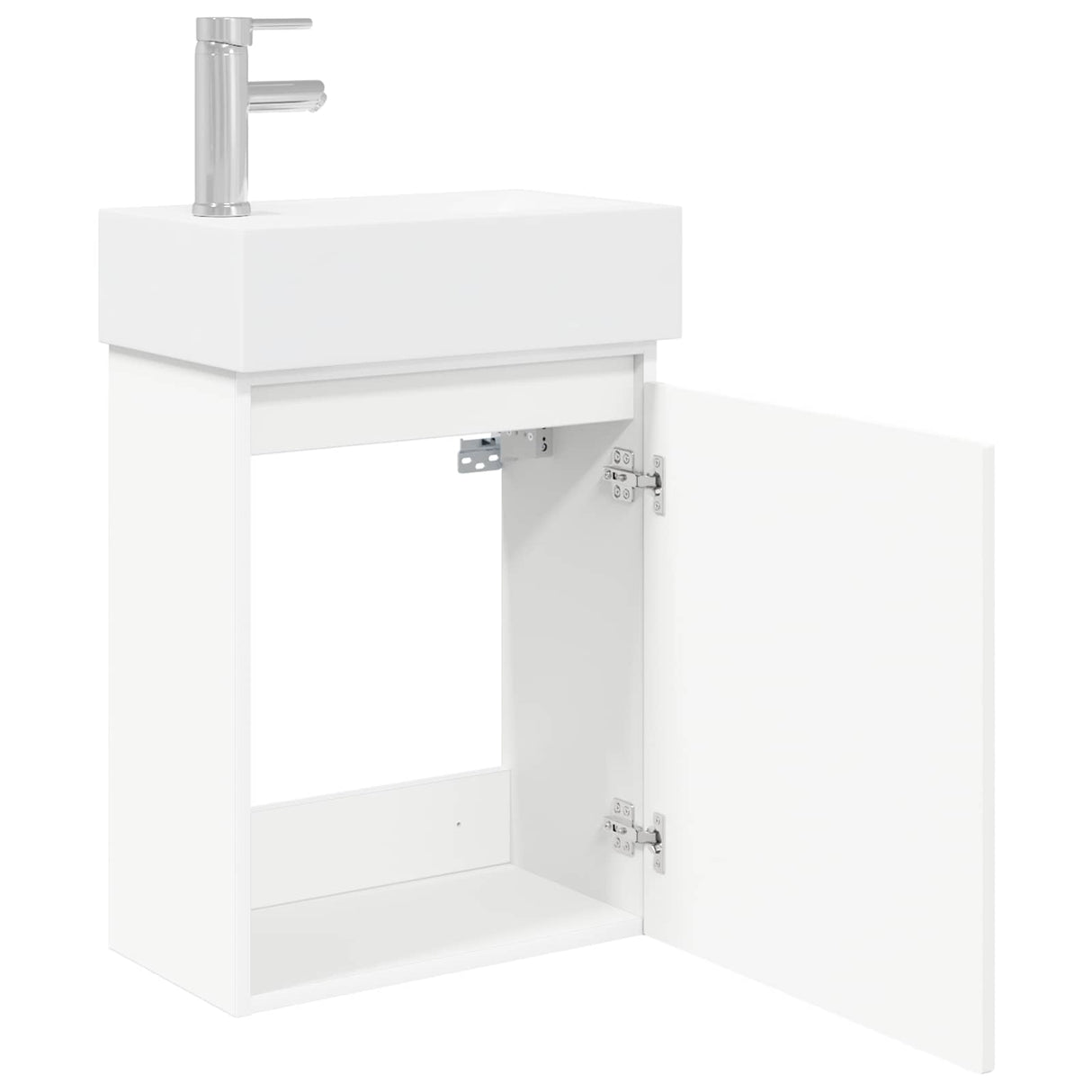 vidaXL Badkamermeubel met kraan Wit 45,5 x 22,5 x 84 cm