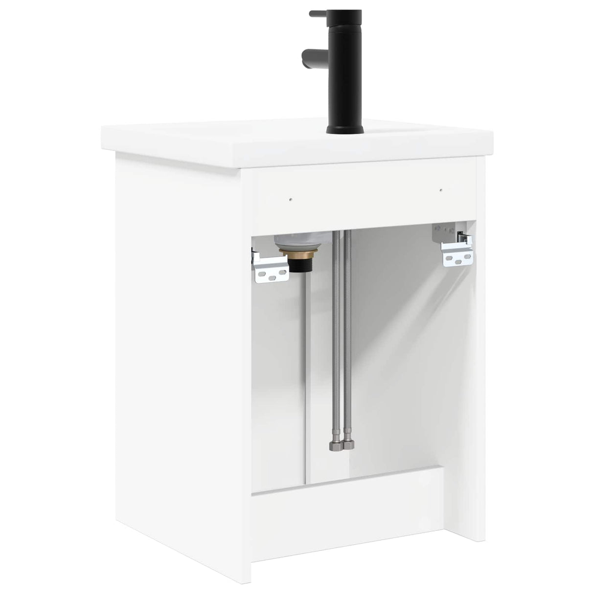 vidaXL Badkamermeubel met kraan Wit 42 x 40 x 74,5 cm