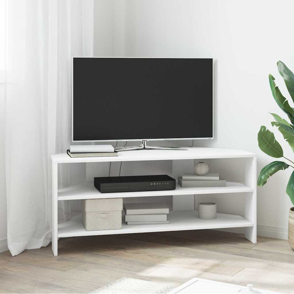 vidaXL HoekTVKabinet Wit 102x40,5x45cm Bewerkt hout