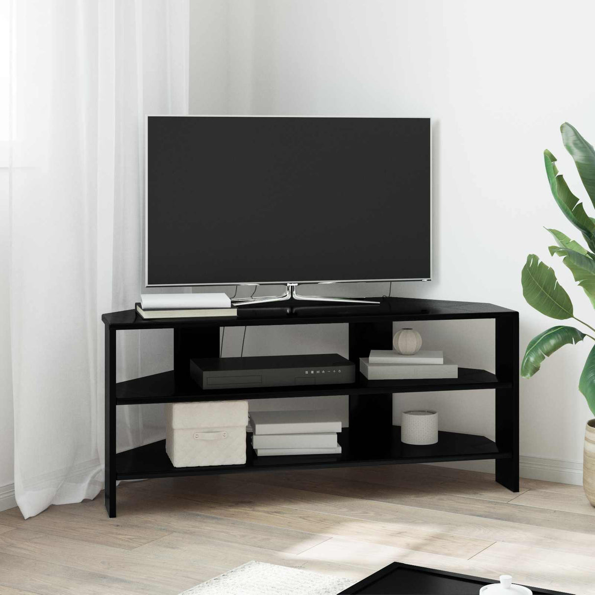 vidaXL HoekTVKabinet Wit 102x40,5x45cm Bewerkt hout