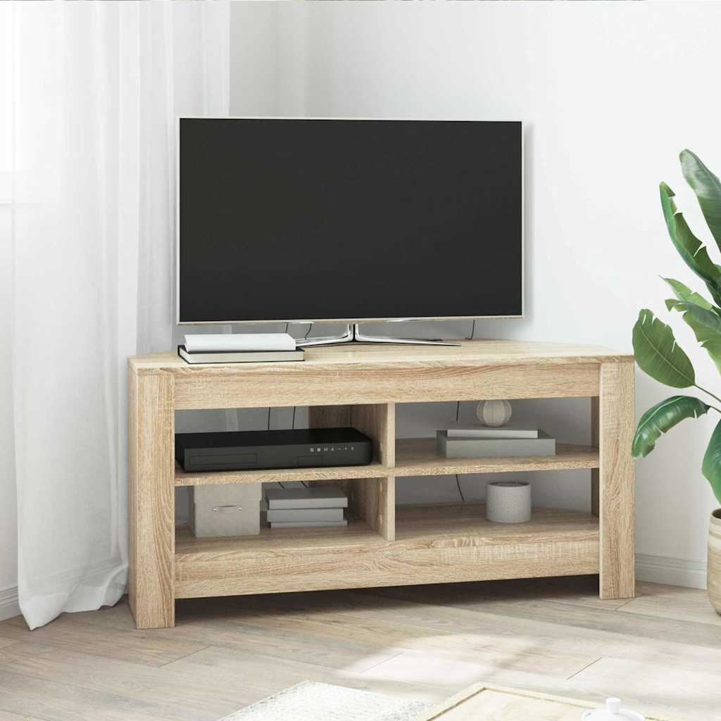 vidaXL Corner TV Cabinet White 102 x 40.5 x 45 cm Engineered wood