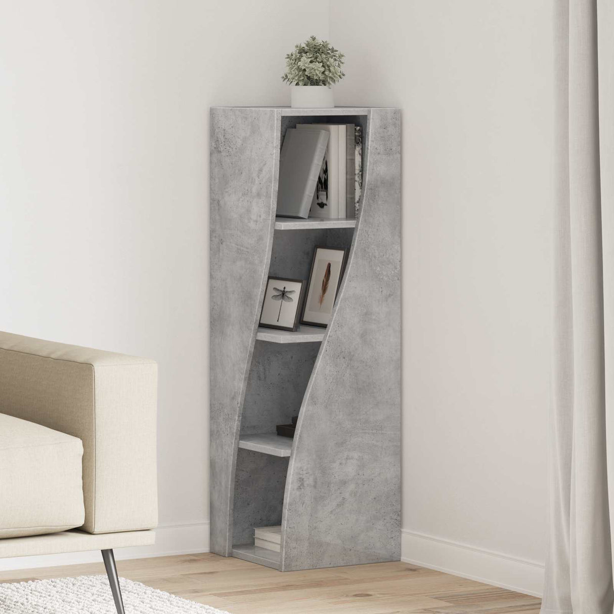 vidaXL Hoekkast 25,5x25x102cm Bewerkt hout