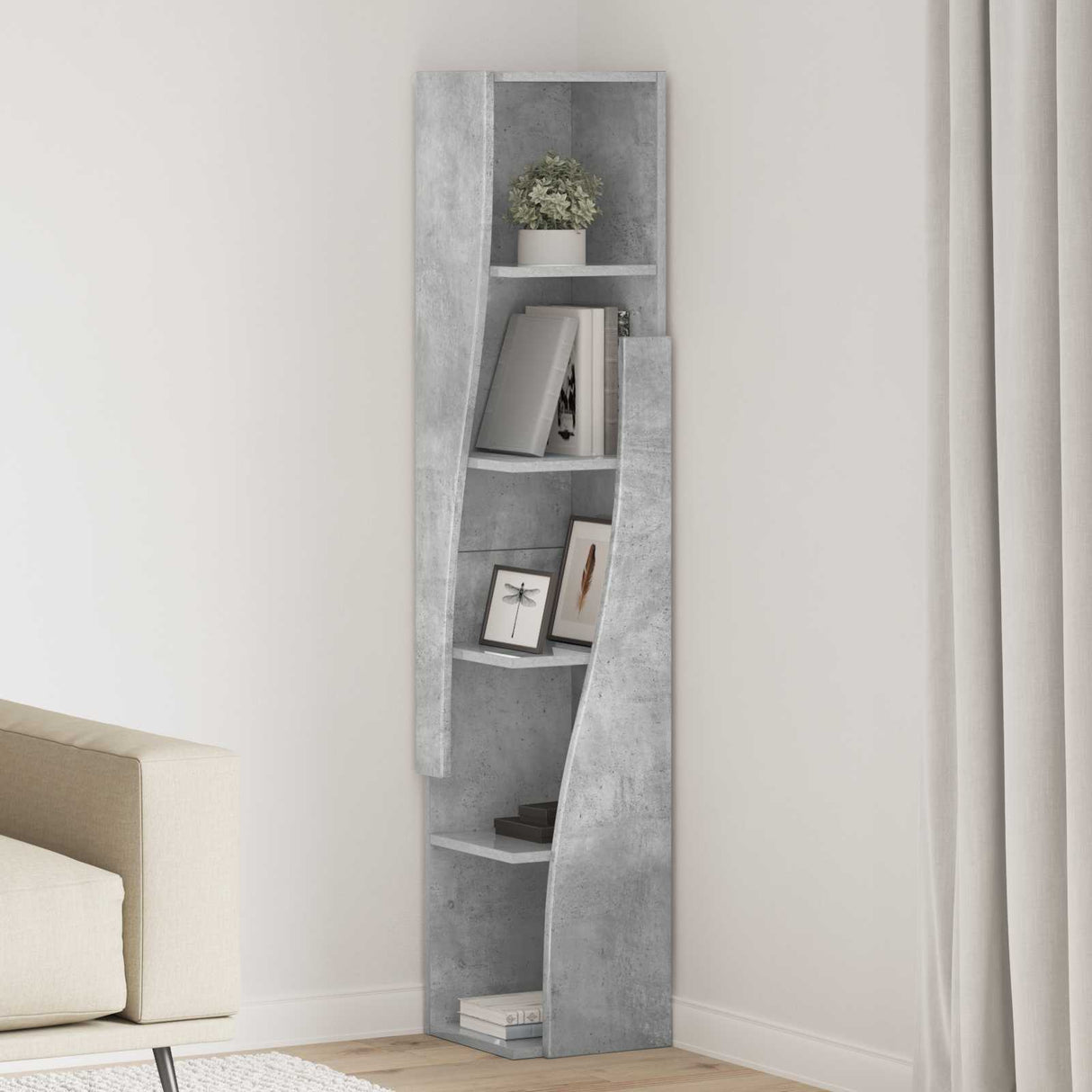 vidaXL Hoekkast 25,5x25x102cm Bewerkt hout