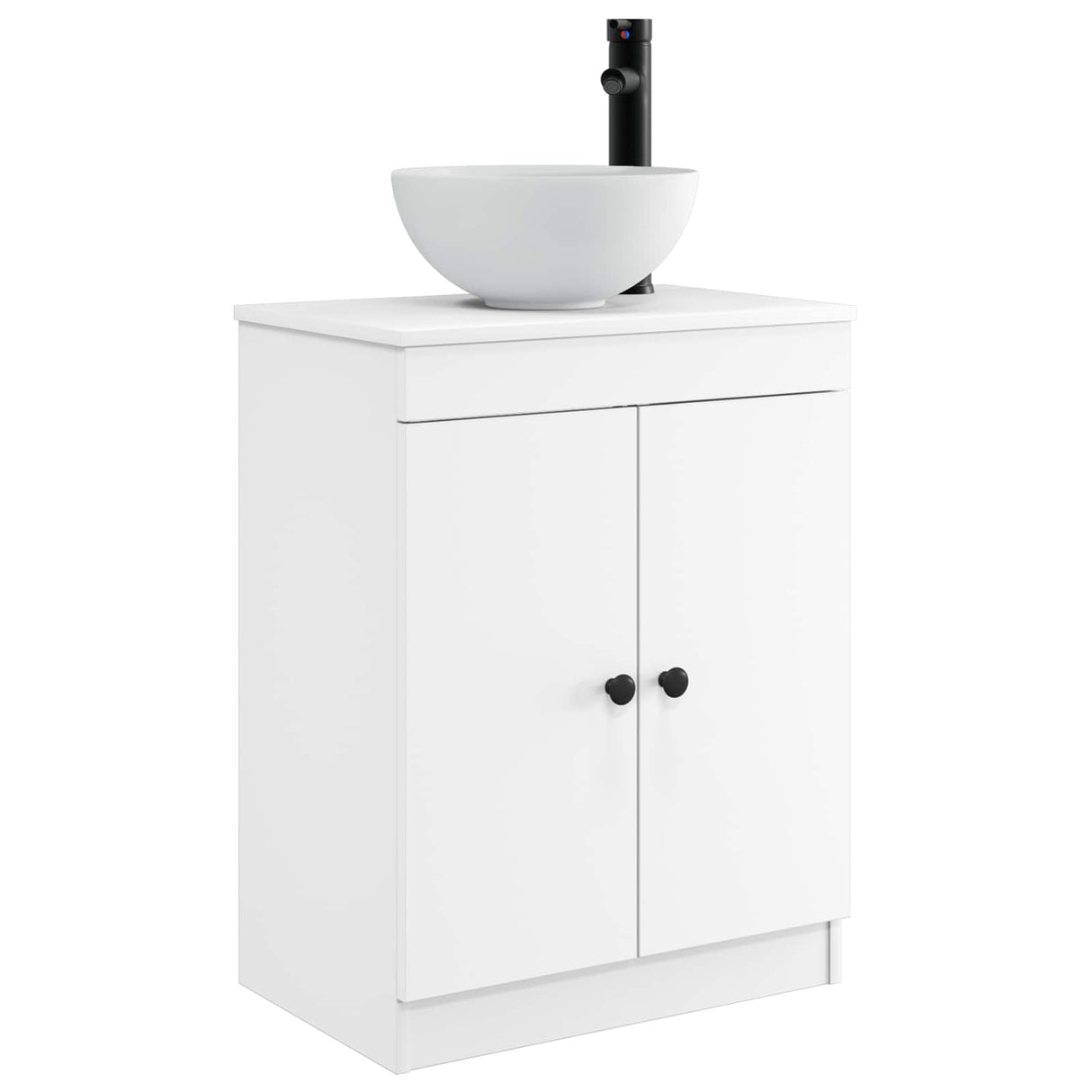 vidaXL Badkamer Vanity met Wastafel Wit 54 x 35 x 83 cm Bewerkt hout