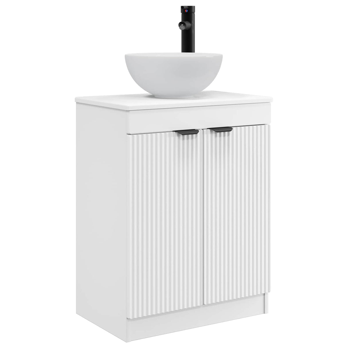 vidaXL Badkamer Vanity met Wastafel Wit 54 x 35 x 83 cm Bewerkt hout